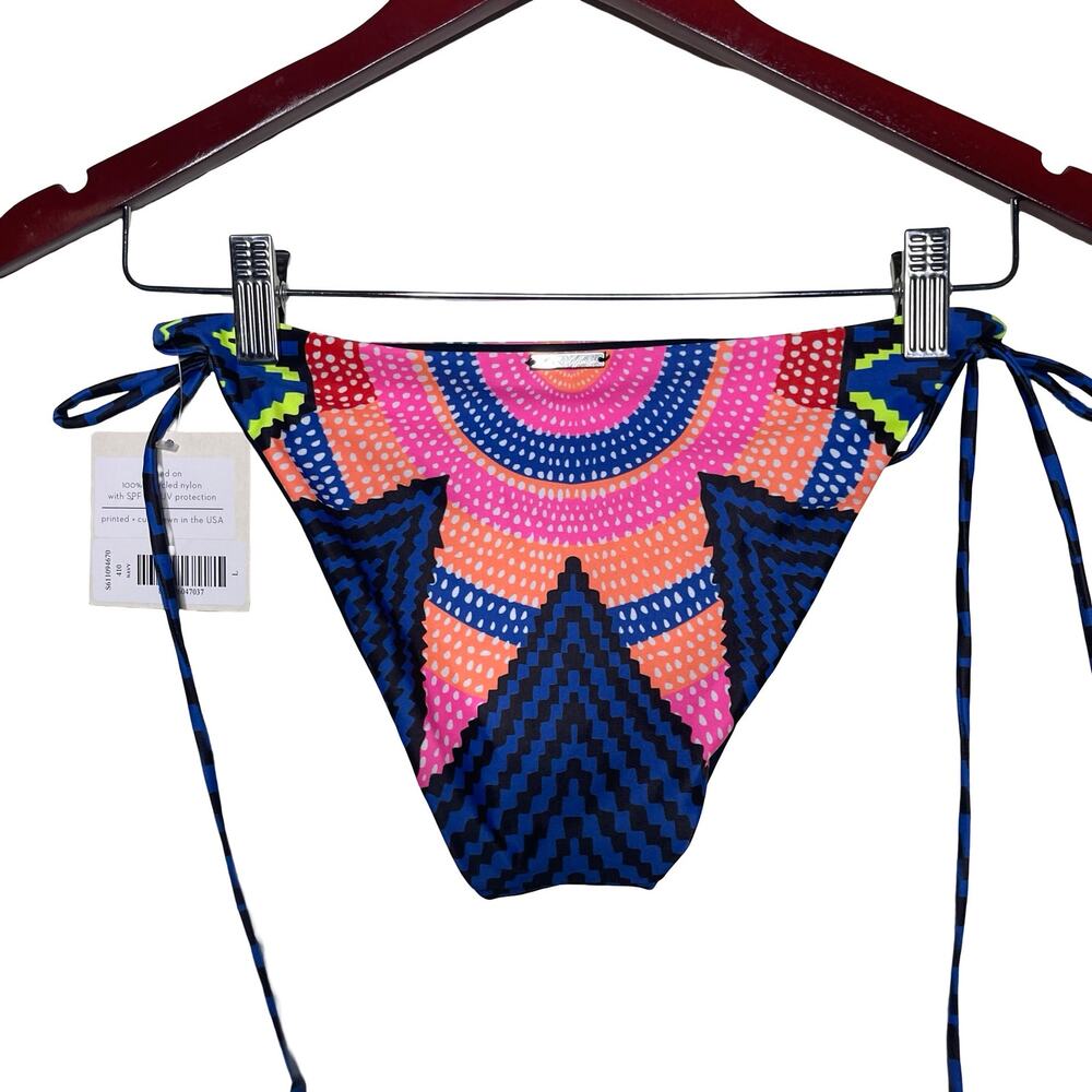 New Mara Hoffman Starbasket Tie Side Bikini Bottom Sz L - Picture 4 of 5